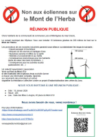 Non aux éoliennes sur le Mont de l'Herba